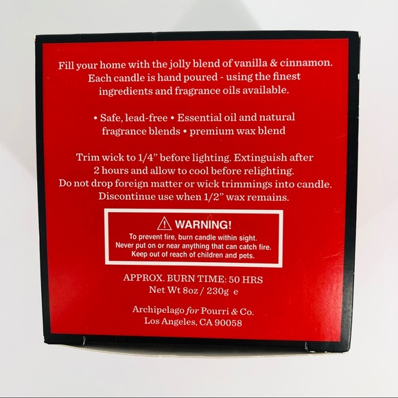 Archipelago Holiday Joy Vanilla Cinnamon Christmas Candle New in Box - Picture 8 of 9